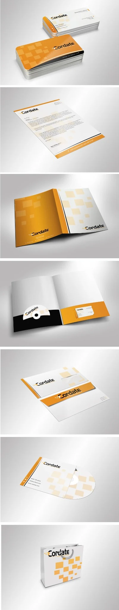 Cordate Brand Stationery branding project