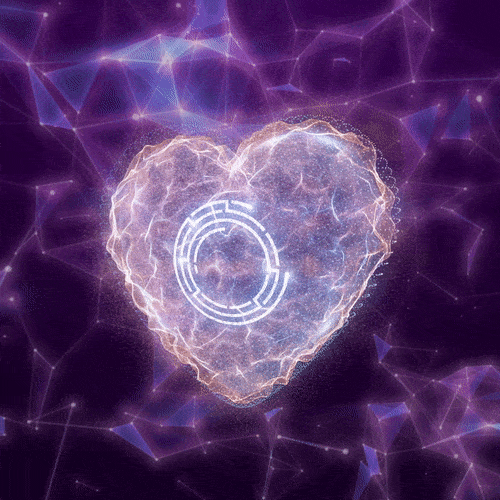 Abstract Digital Heart gif animation