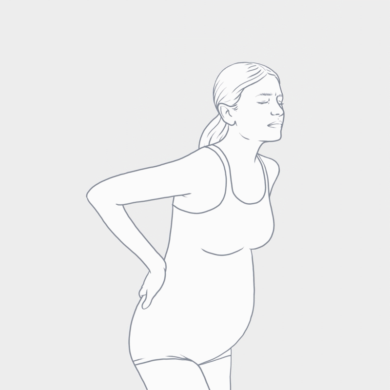 Pregnancy Back Pain Illustration gif animation