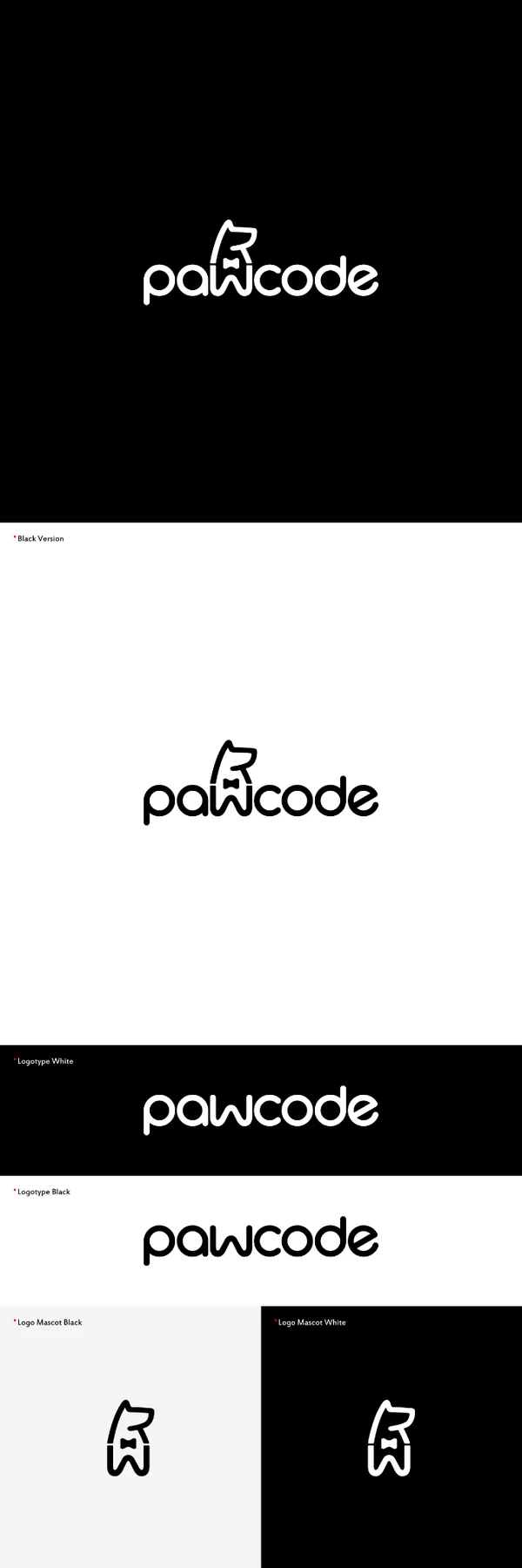 Pawcode logo design