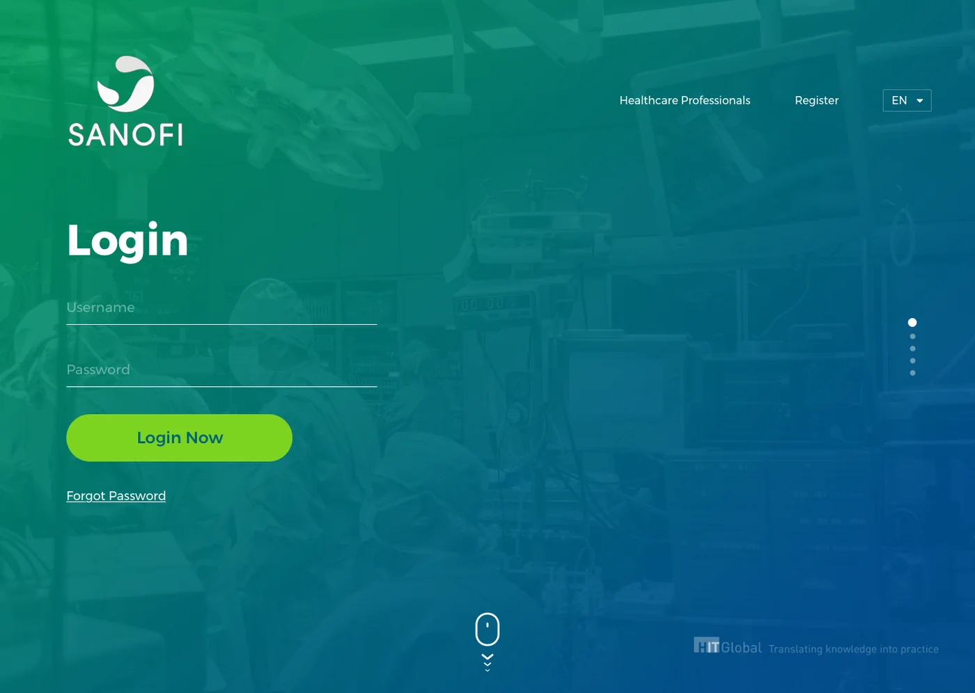 Sanofi website design